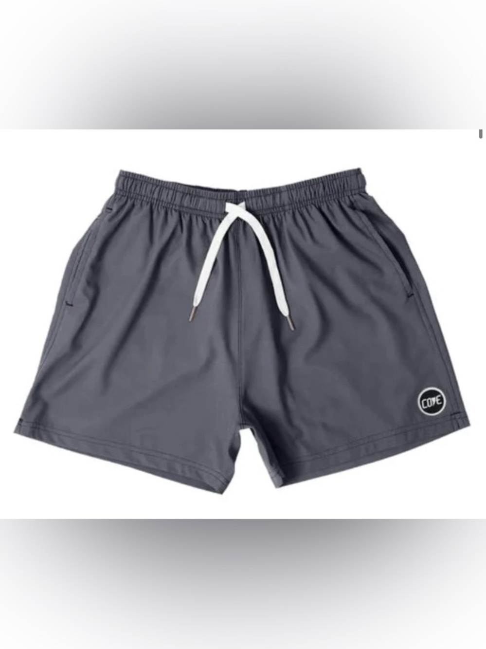 ❤️ 2/$37 COVE Gunmetal Active hybrid athlete/swim  shorts 5” inseam $48